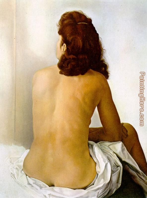Salvador Dali Gala Nude From Behind Looking in an Invisible Mirror